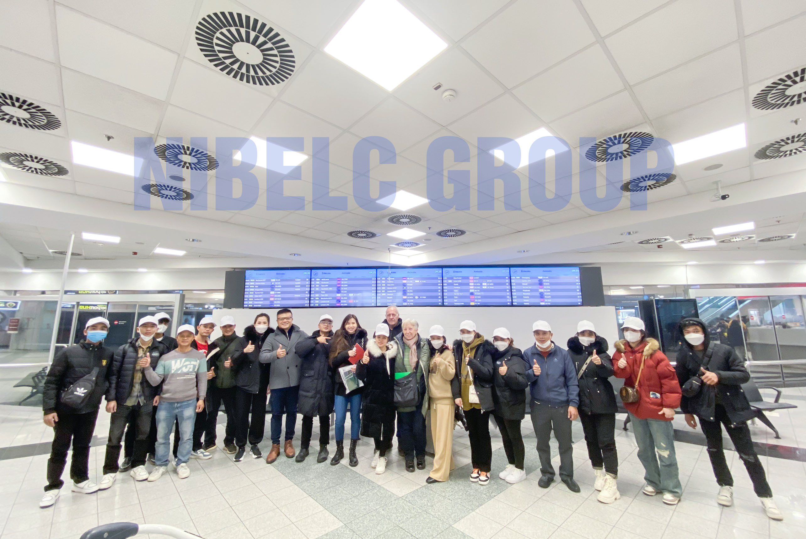 On January 12, 2023 – Nearly 20 workers from Nibelc Group depart to work in Hungary